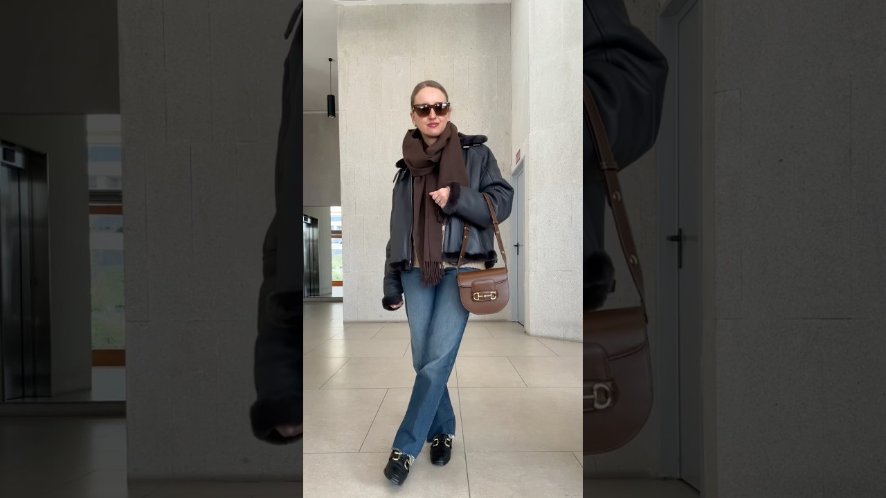 School meeting #whattoweartoday #quemepongo #whattowear #winterjacket #jeansoutfitideas #ootd #gucci