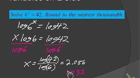 Algebra 2 6.7 Common Logs