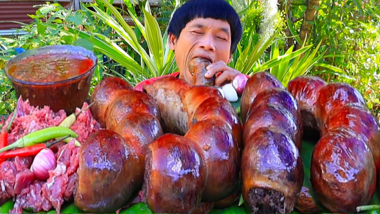 หม่ำเนื้อวัวแกล้มลูกโดดผักสดแซ่บคักขนาดครับพี่น้องMUKBANG EATING SHOW/โก้อีสานพาแดก