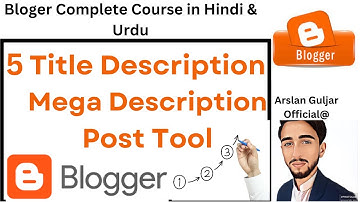 How to Set Blog Title, Description and Meta Description | Blogger SEO Settings | Blog SEO Setting