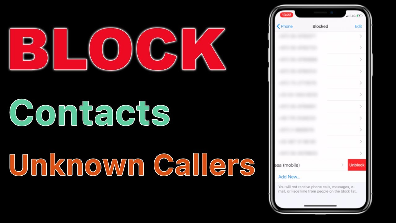 HOW TO BLOCK/SILENCE CONTACTS OR UNKNOWN CALLERS ON YOUR iPHONE YouTube