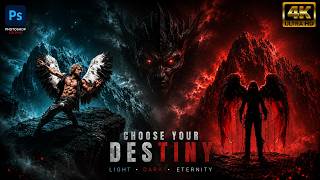 Angel vs Demon Photoshop Manipulation | Epic Dark Fantasy Photo Editing