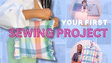 Perfect Beginner Sewing Project! | Ruffle Tote Bag