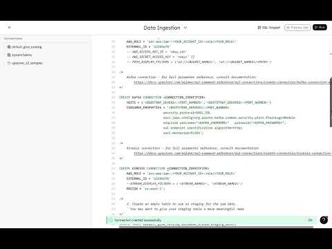 Upsolver SQLake data ingestion
