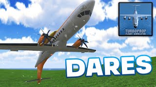 Doing YOUR DARES In TFS | Turboprop Flight Simulator