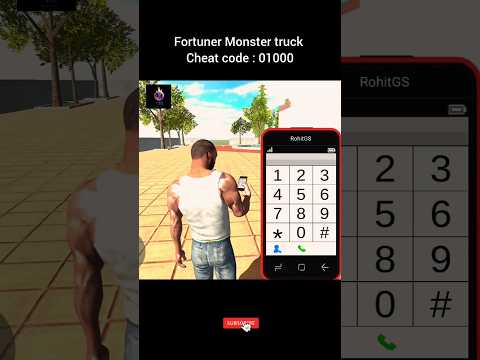 Fortuner Monster truck cheat code 😲 #indianbikedriving3d #cheatcodes #gaming #shorts