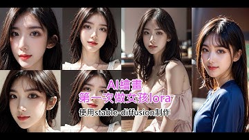 分享第一次做的女孩Lora,(AI繪畫 Stable Diffusion),不是教學,沒有語音