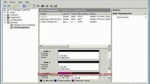 Windows 2008 Server: Disk Management
