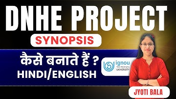 ✅DNHE Synopsis कैसे बनाएं||IGNOU DNHE Synopsis ||Gursehaj Coaching Classes