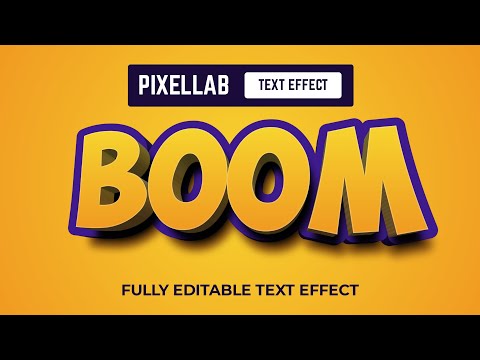 100% editable 3d text effect | Pixellab Tutorial