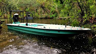 Solo Camping on NEW SKIFF  7 Sisters Springs  CAYO 173