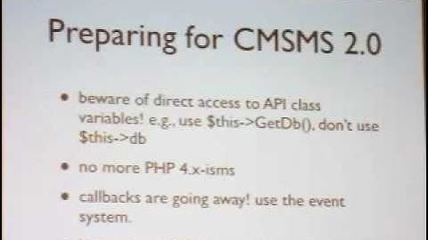 CMSMS Module building basics (Part 5)(GeekMoot2009) LQ