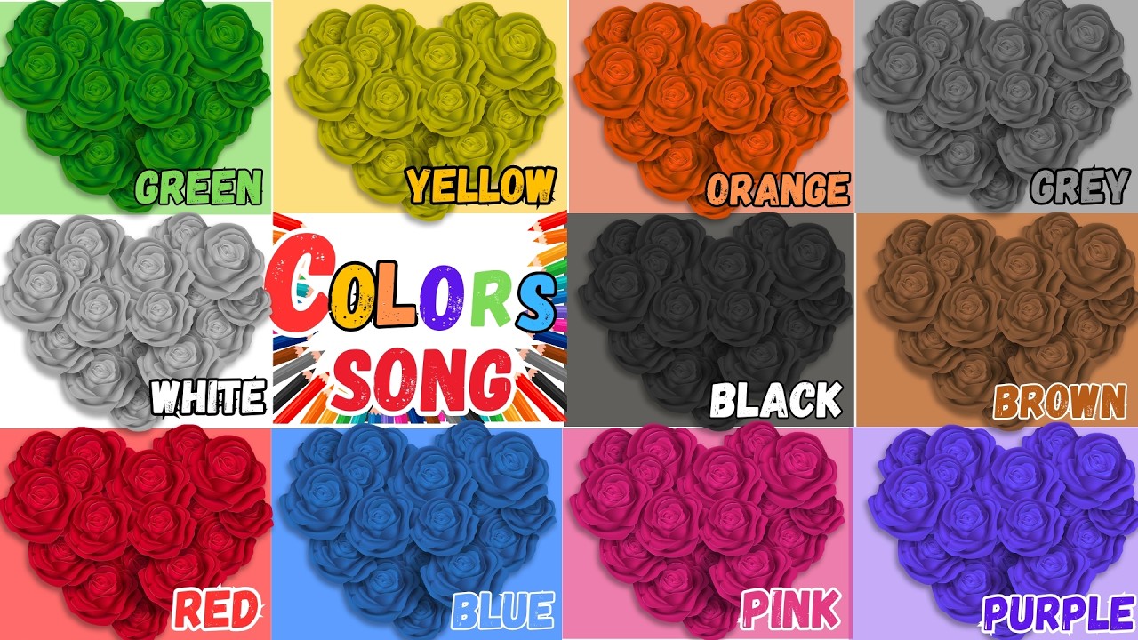 Cartoon Animation Color Songs for Children | Primary Color Let's Learn ...