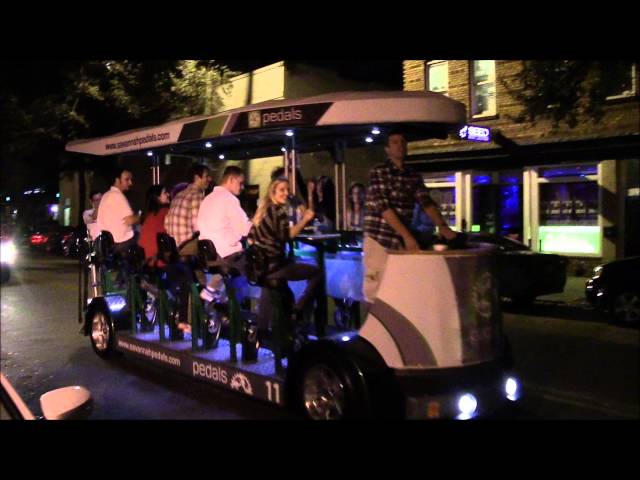 Savannah Georgia's People Powered Pedi Cab - The Beer Bike - Pub On Wheels class=