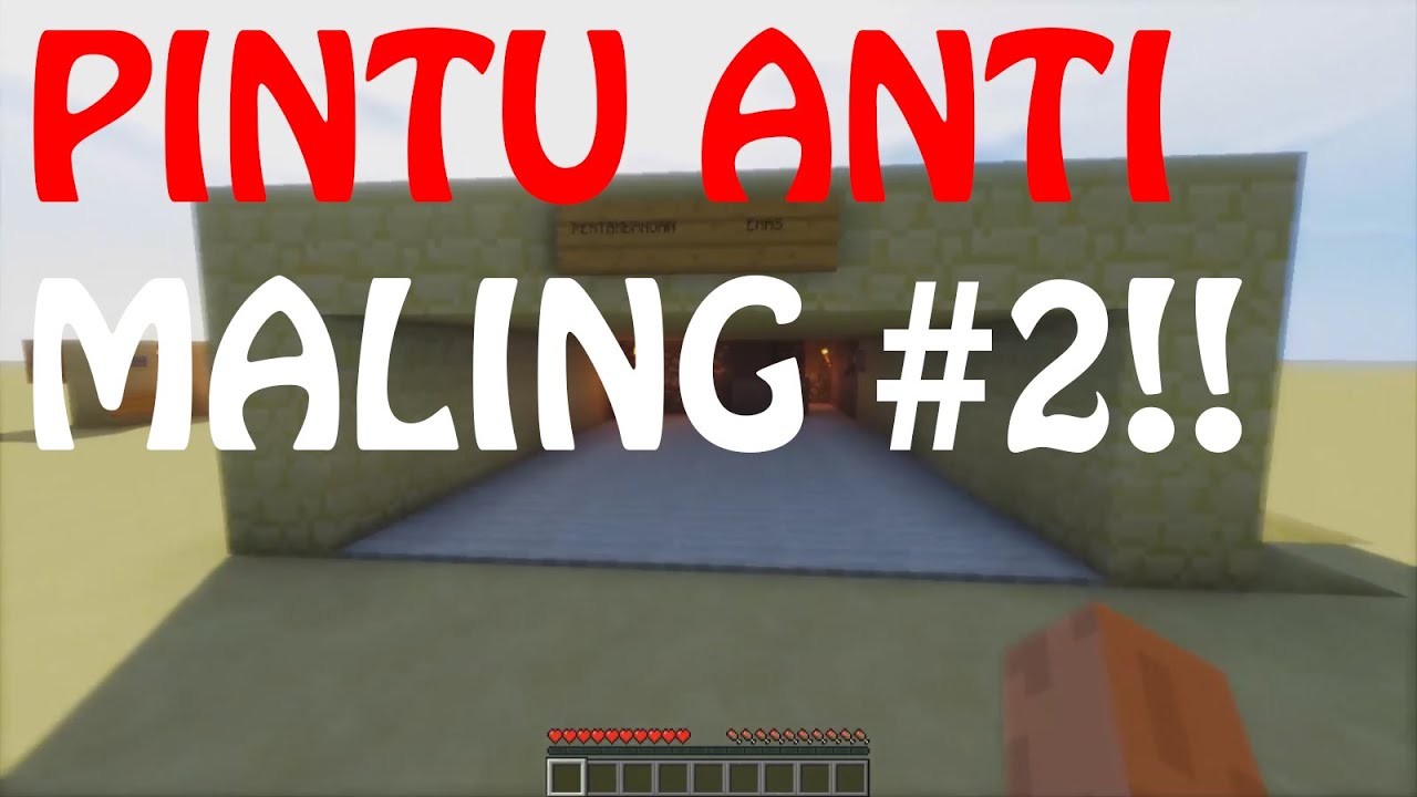  Cara  Buat PINTU  ANTI  MALING  tipe 2 Minecraft PE PC 