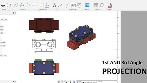 How to switch between 1st And 3rd Angle projection - FUSION 360 Drafting  Tutorial