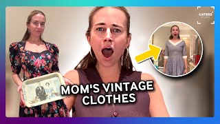 Trying On My Moms Vintage Clothes Fashion Throwback