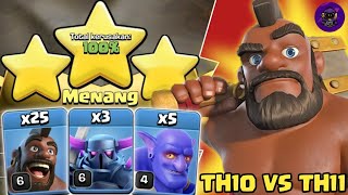 TH 10 RATAIN TH 11 MAX!! KOMBO PEKKA + BOWLER + HOG RIDER (PEBOHO) - STRATEGI TH 10 | COC INDONESIA