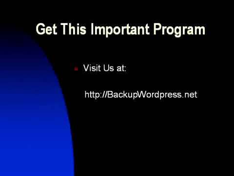 Best Free Wordpress Backup And Restore Plugin