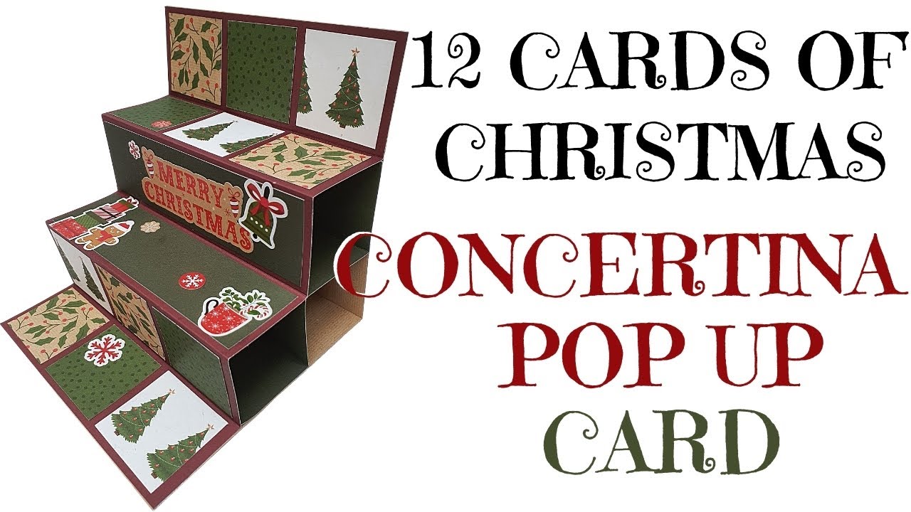 12 Cards of Christmas 2020 Concertina Pop Up Card GET FREE PRINTABLE