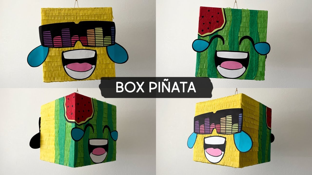 DIY Box Piñata | Sunny and Melon Theme - YouTube