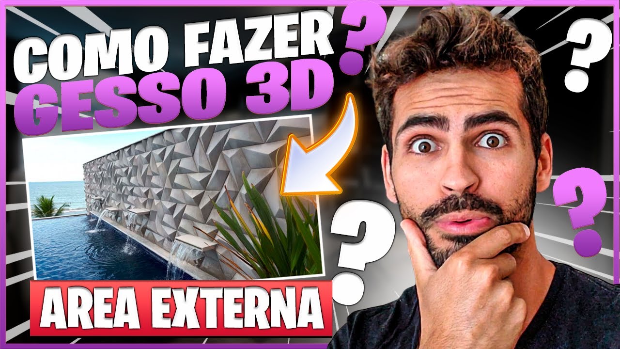 Como Fazer Placa De Gesso 3d Para Área Externa De Maneira Simples e Rápida