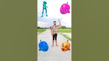 Upin ipin head to dancing frog joker gorilla & red dame tu cosita - magic vfx #shorts  #music #funny