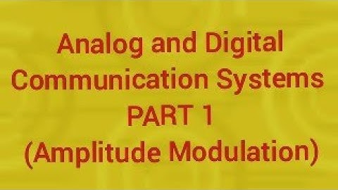 Analog and Digital Communication Systems part 1|Amplitude Modulation|competitive exam preparation|