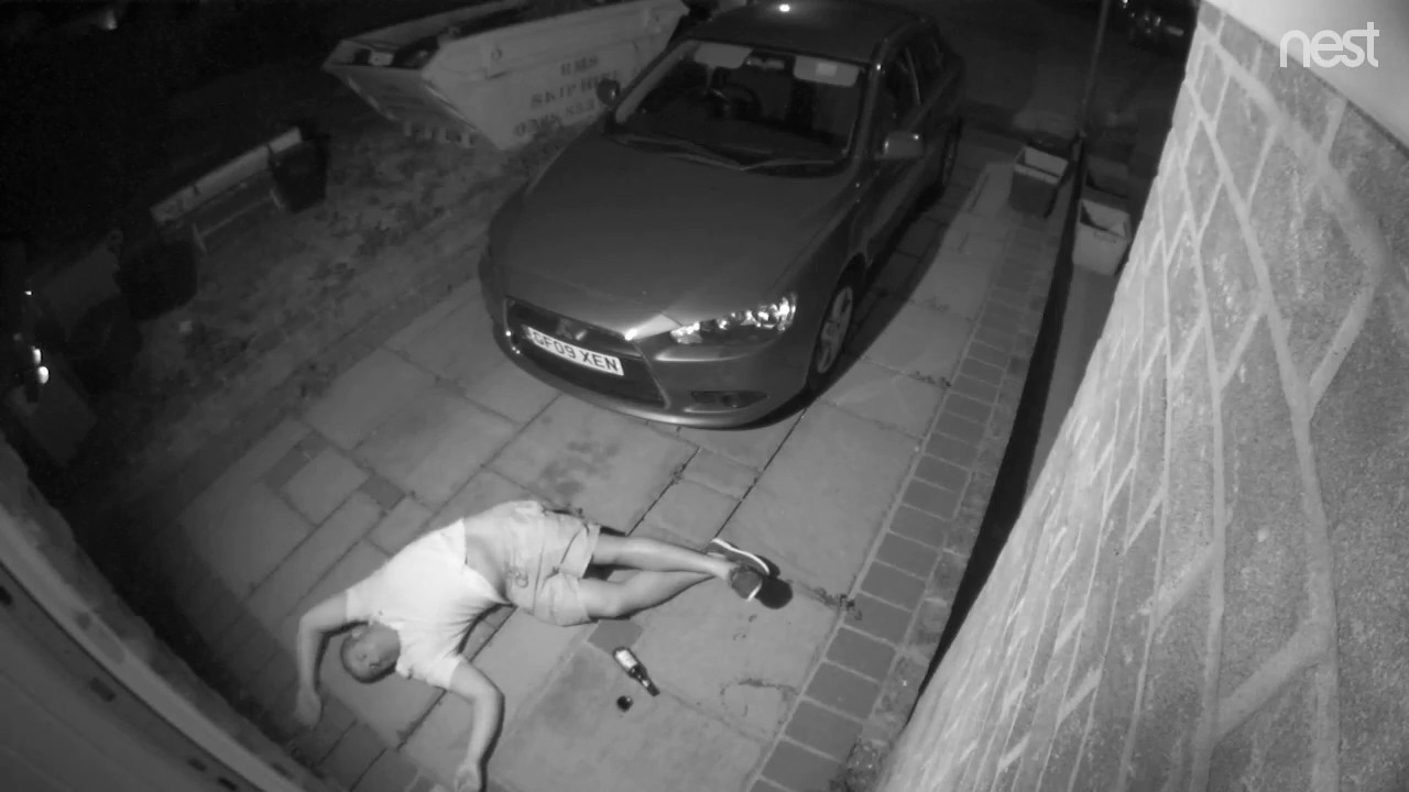 Drunk Neighbour Caught On Cctv Youtube