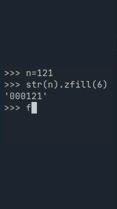 Zero padding a number - 1 Minute Python Tutorial #shorts - YouTube