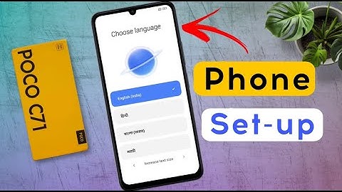 How to Start & Setup Poco C71 / Poco C71 New Mobile Setup Kaise Kare