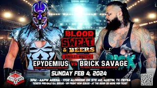 Epydemius vs Brick Savage (FULL MATCH) - Borracho Pro: Blood, Sweat and Beers!