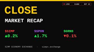 Simp Economy Exchange — Close Market Recap · Oct 12, 2026
