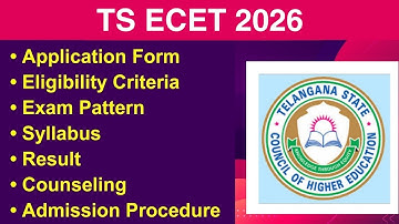 TS ECET 2026 - Eligibility Criteria, Exam Date, Application form, Syllabus, Counseling, Merit list
