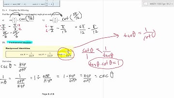 MATH 1130 Pre-Calculus Section 5.2 Part 2 Right Triangle Trigonometry