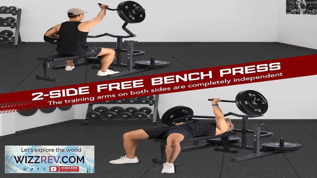 GARVEE Chest Press Machine with Adjustable Flat Bench Versatile Home Gym