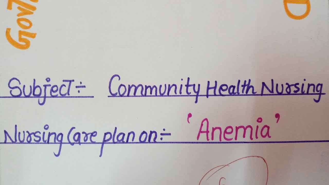 Nursing care plan on Anemia - YouTube