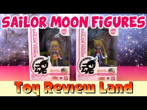 Pretty Guardian Sailor Moon And Sailor Venus Toys, Tamashi Buddies Figure From Bandai Unboxing