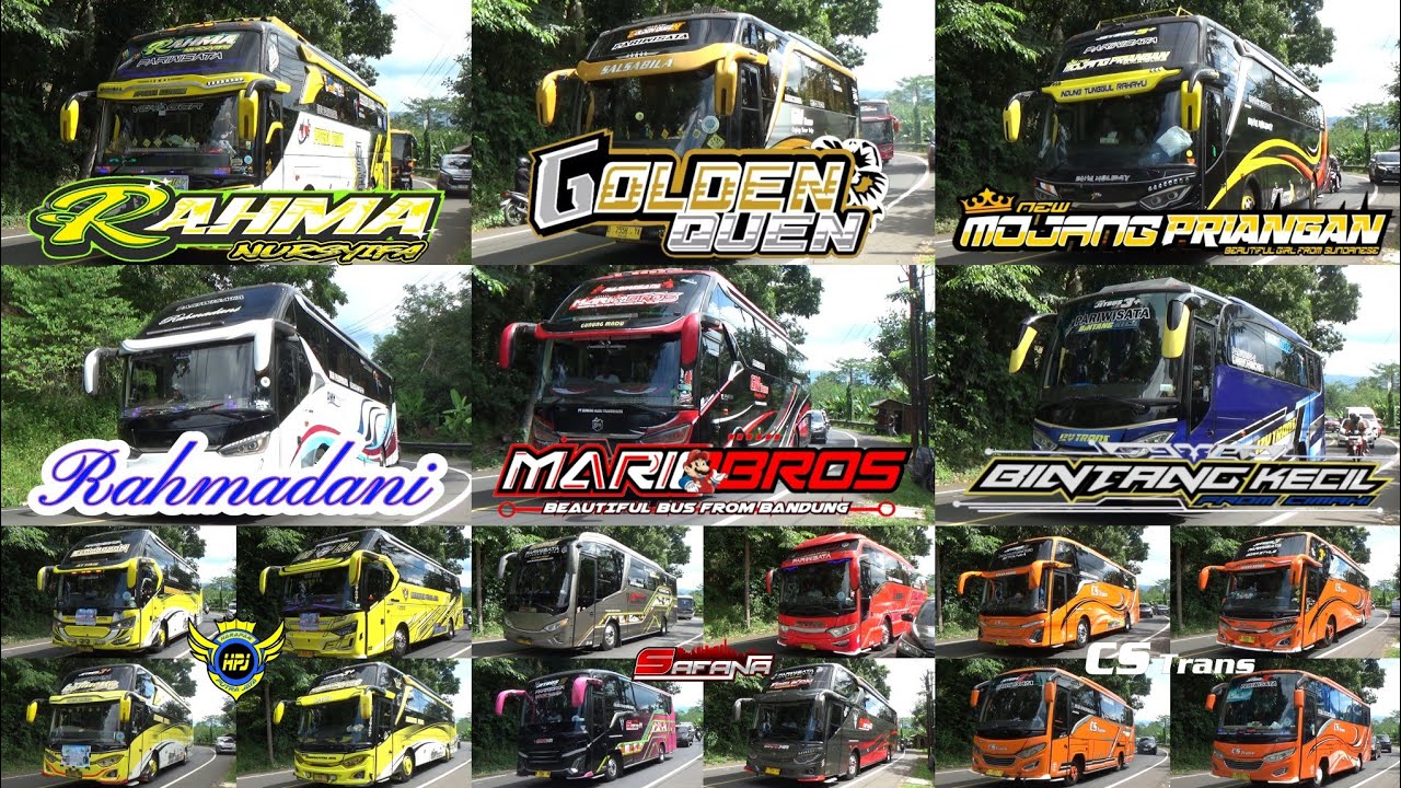 Mobil Bus Telolet Rahma Nursyifa, Mario Bros, Mojang Priangan, Flamboyan, Serdadu, Stania, Rahmadani