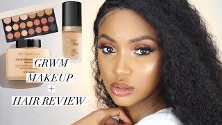 GET READY WITH ME | Gold Cut Crease | Hair Review | AFSISTERWIG UNDER $100