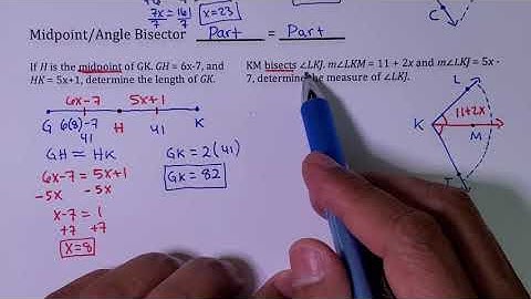 Part 2 Segment/Angle Addition and Angle/Segment Bisector
