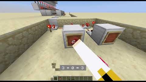 Basic Redstone Calculator(4 bit calculator)