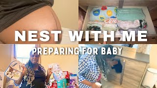 Nest With Me 37 Weeks Pregnant | Baby haul, Dresser organization, Newborn laundry, Cleaning