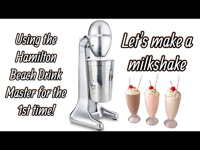 Making our 1st milkshake in the Hamilton Beach Drink Master! 