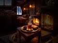 Sleep in a Cozy Snowy Cabin | Winter Ambience with Crackling Fireplace Sounds and Relaxing Snow