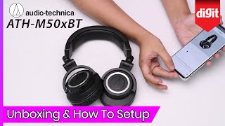 Audio-Technica Ath-M50Xbt Wireless Headphones Unboxing & How To Pair With A Smartphone