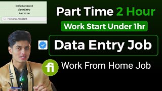 Work From Home Jobs 2025 Online Jobs At Home Data Entry Fiverr Part Time Job
