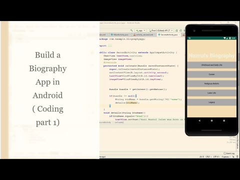 How to Build a Biography App in Android (Coding part 1) - YouTube