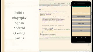 How to Build a Biography App in Android  (Coding part 1)