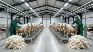 Inside a Modern Wool Factory | From Sheep Wool to Finished Blankets (Full Process)
